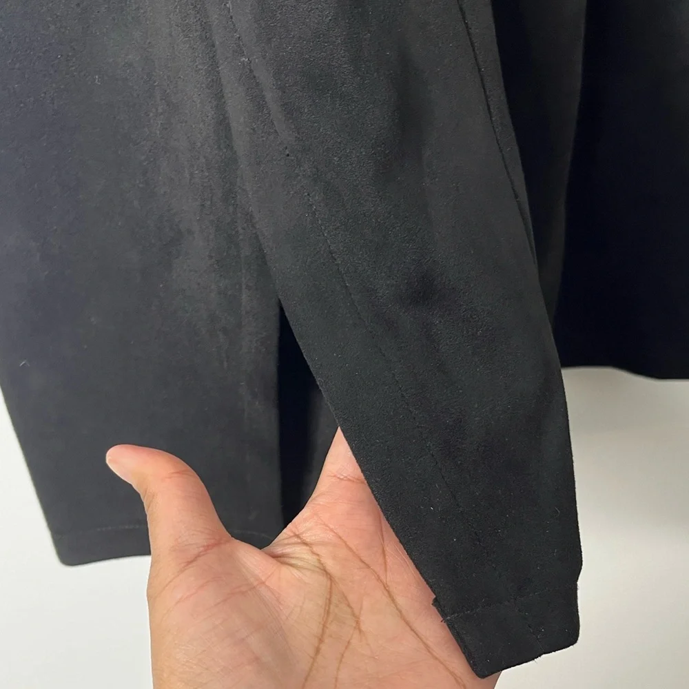 FREE PEOPLE‎ Faux Suede Black Wide-Leg Pants Sz 28